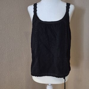 Tiny Women's Black Crochet Strap Camisole Tank Top